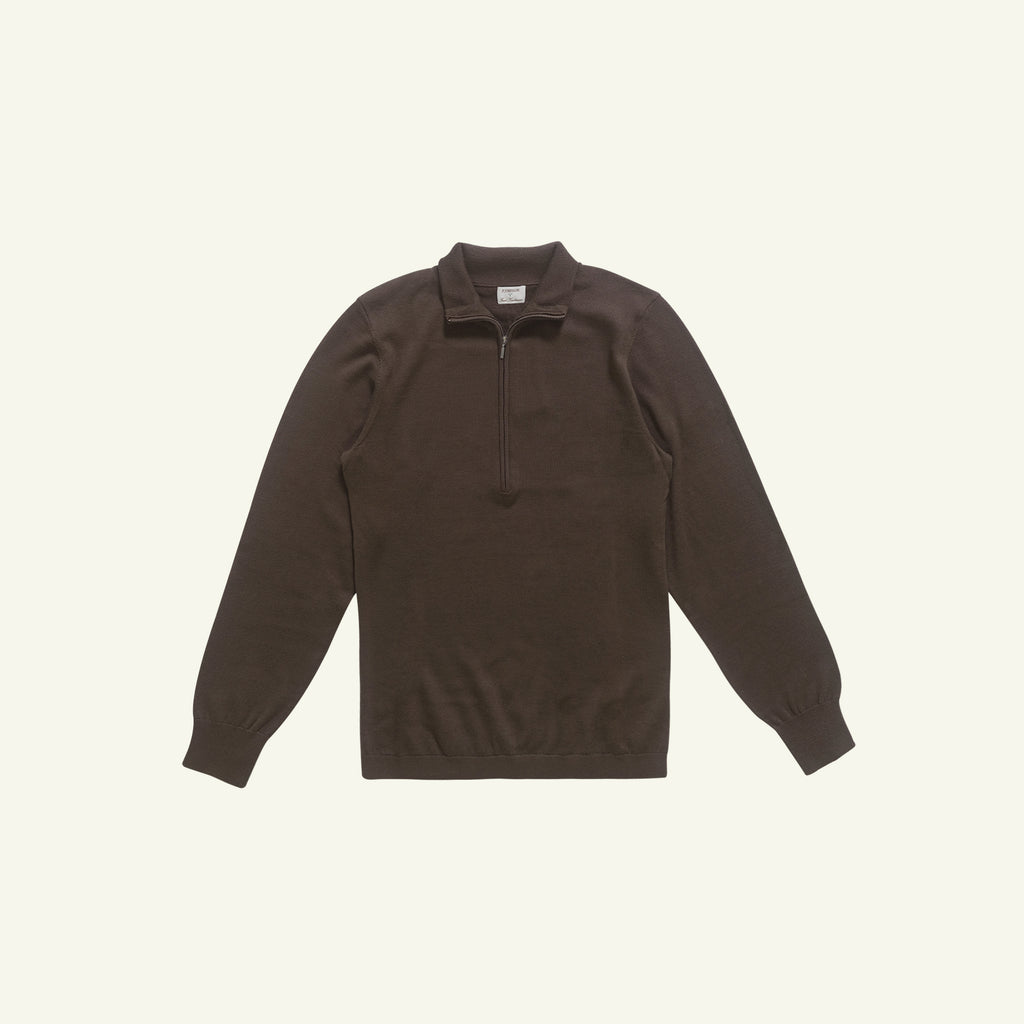 Cass Merino Quarter Zip - Moss