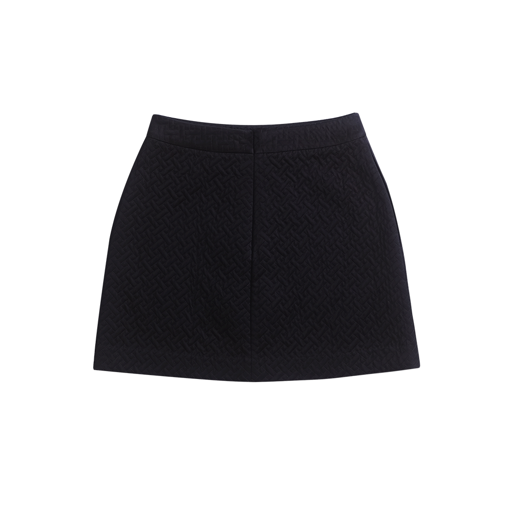 Sabine Quilted Mini Skirt - Black