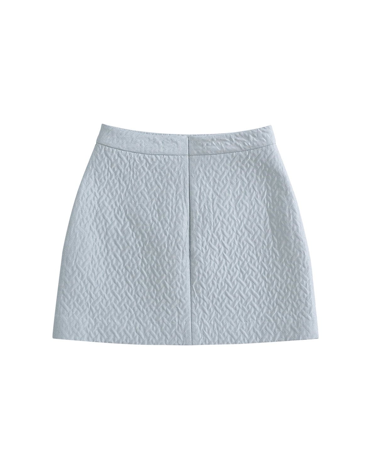 Sabine Quilted Mini Skirt - Dusty Blue
