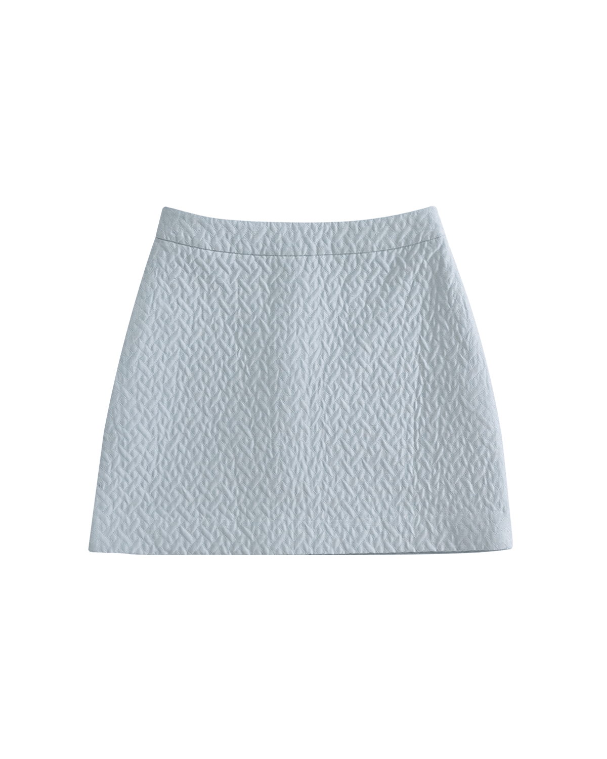 Sabine Quilted Mini Skirt - Dusty Blue