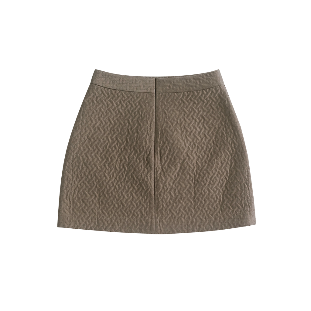 Sabine Quilted Mini Skirt - Moss