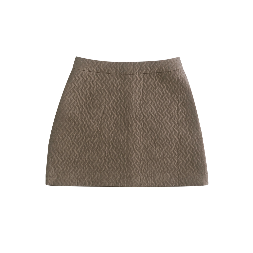 Sabine Quilted Mini Skirt - Moss