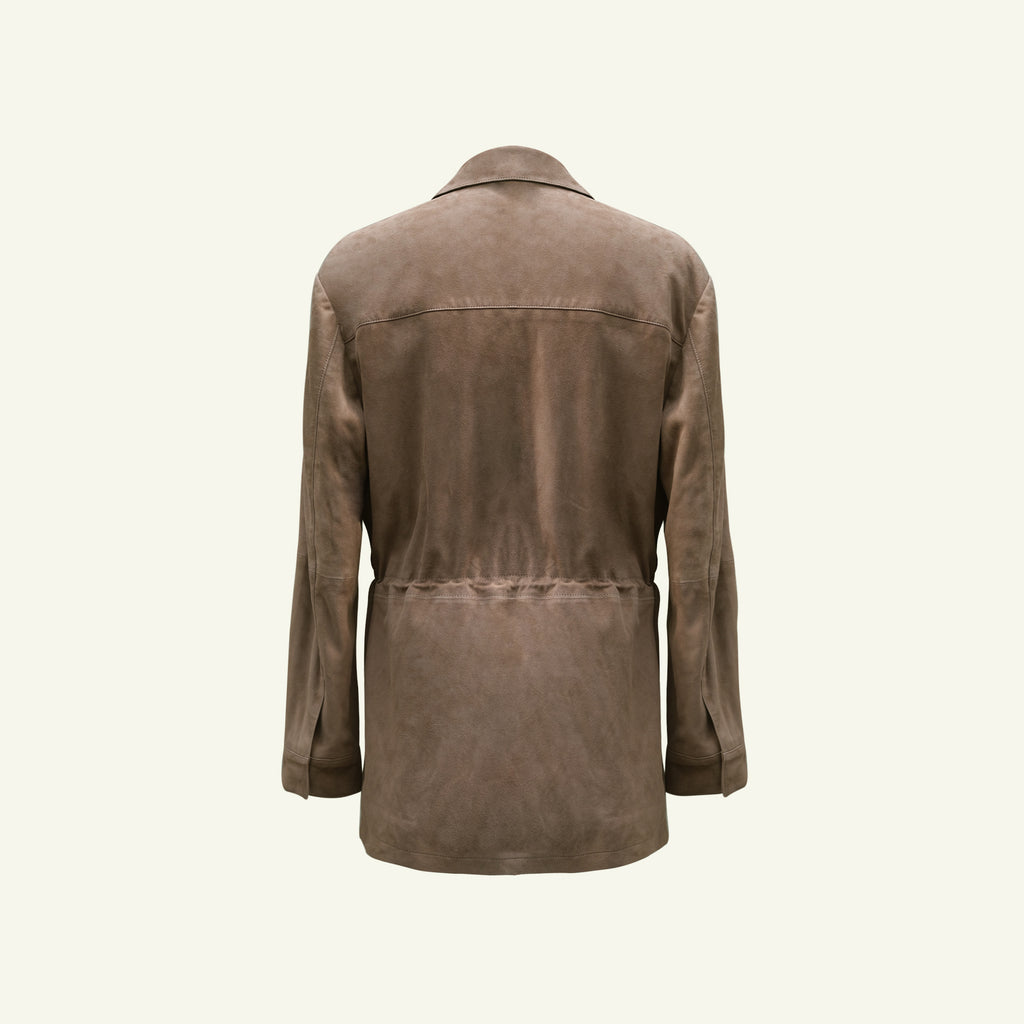 Suede Field Jacket - Taupe