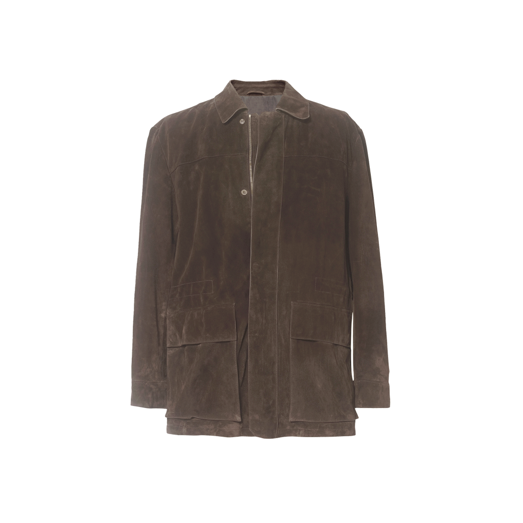 Suede Field Jacket - Taupe