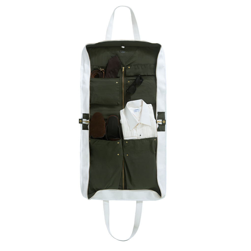 Suit Travel Bag - Off White / Olive