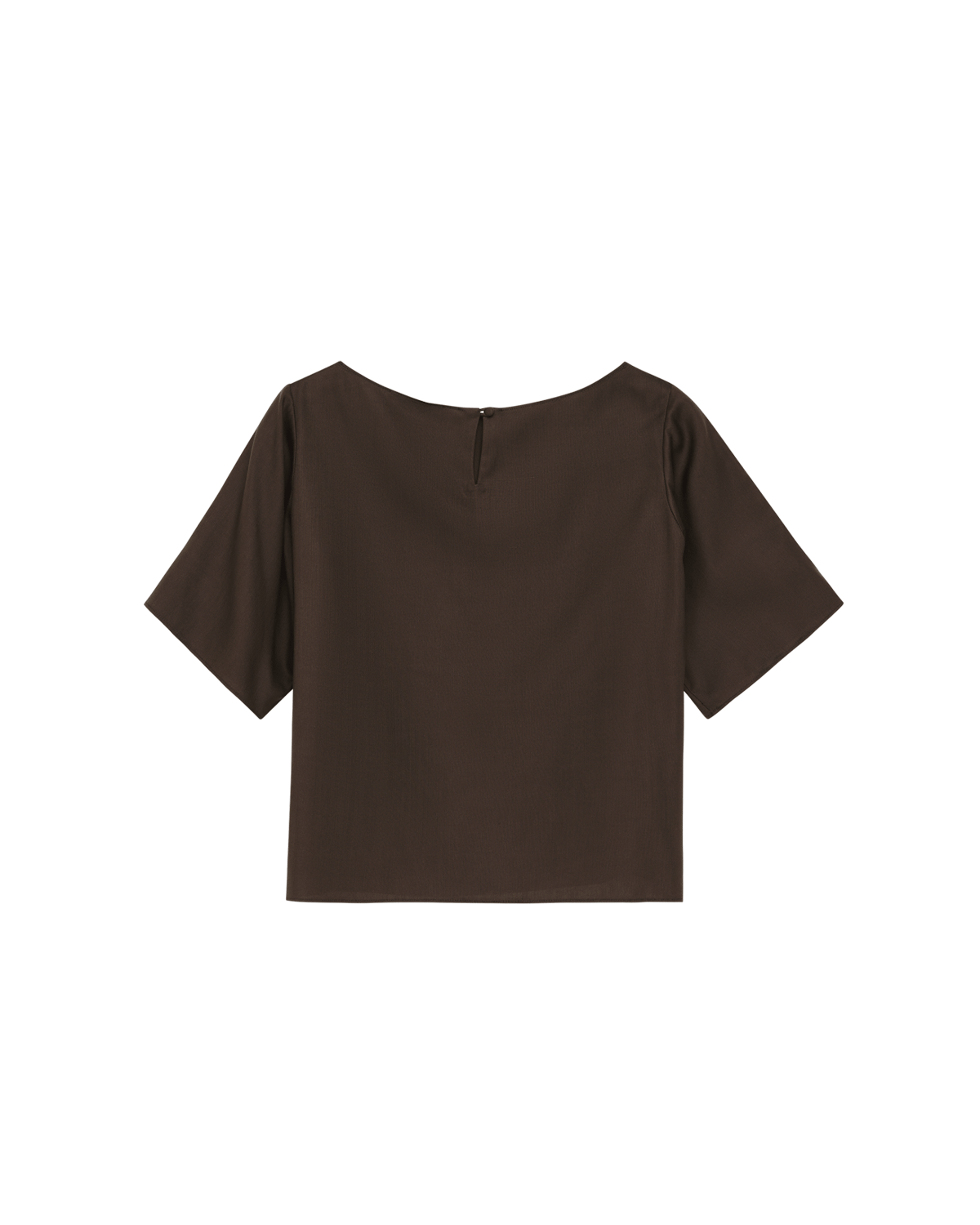 Boat Neck Top - Chocolate Dupioni