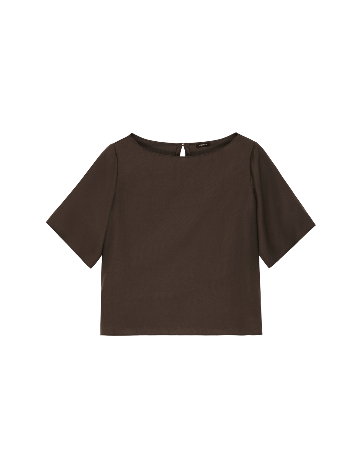 Boat Neck Top - Chocolate Dupioni