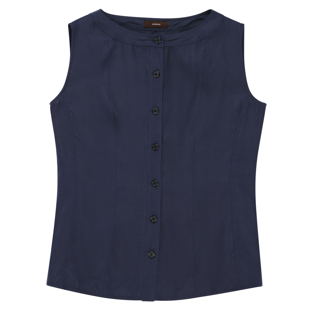 Bodice Top - Navy Dupioni
