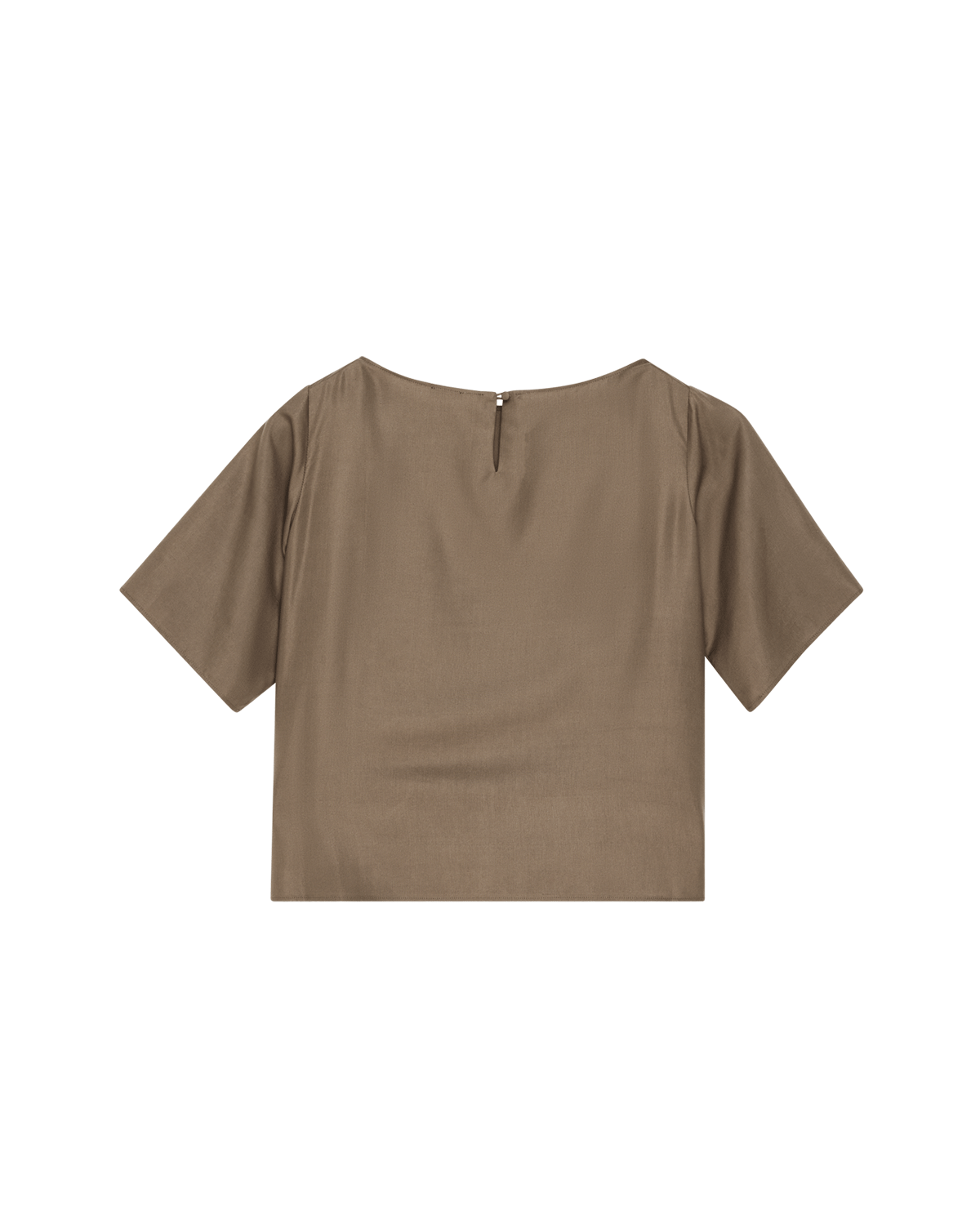 Boat Neck Top - Taupe Dupioni