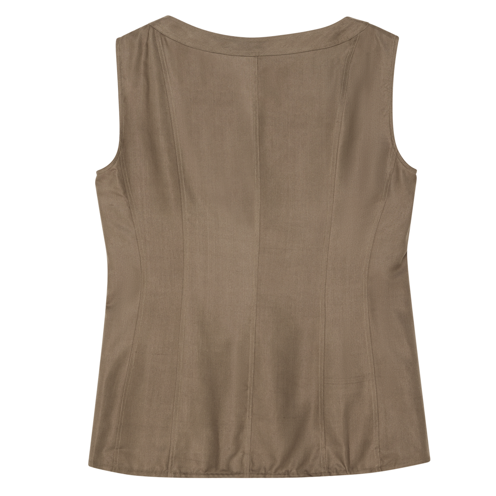 Bodice Top - Taupe Dupioni