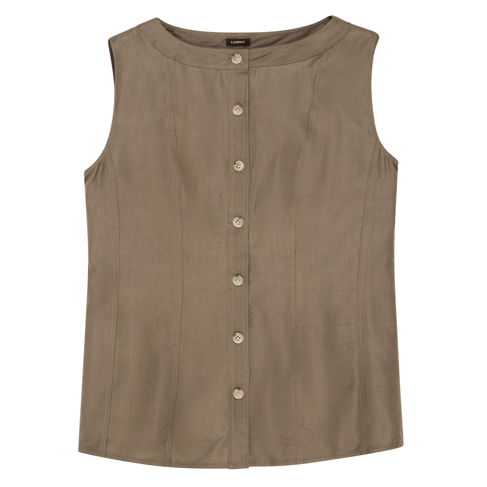 Bodice Top - Taupe Dupioni