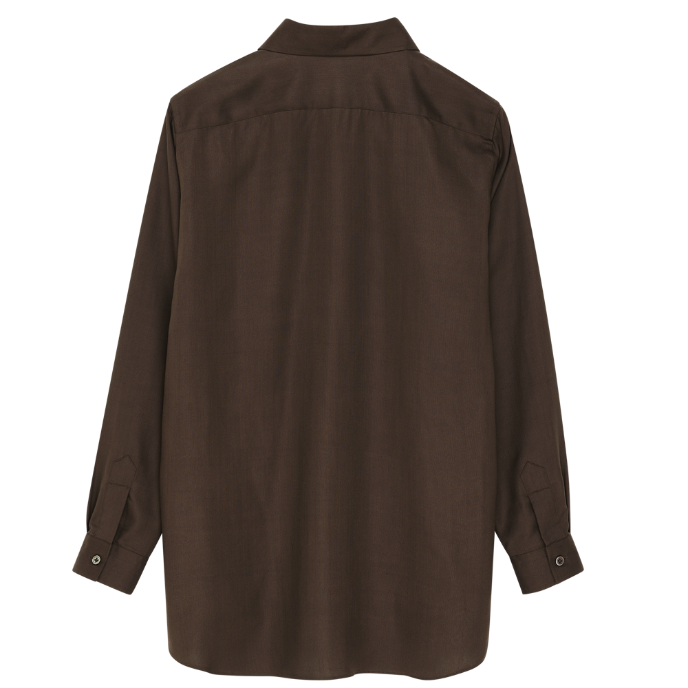 Classic Shirt - Chocolate Dupioni