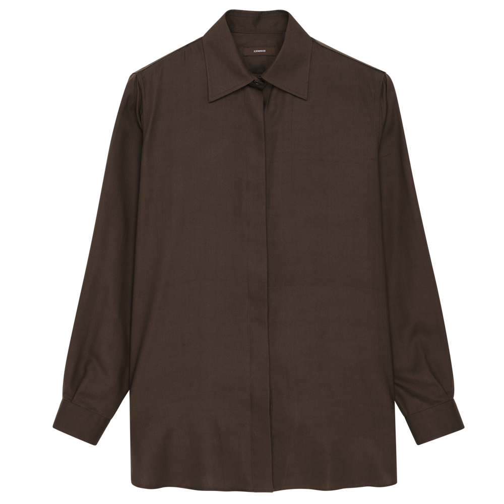 Classic Shirt - Chocolate Dupioni
