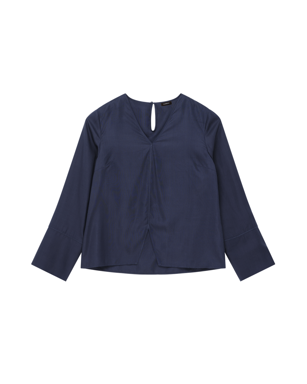 Maria Blouse - Navy Dupioni