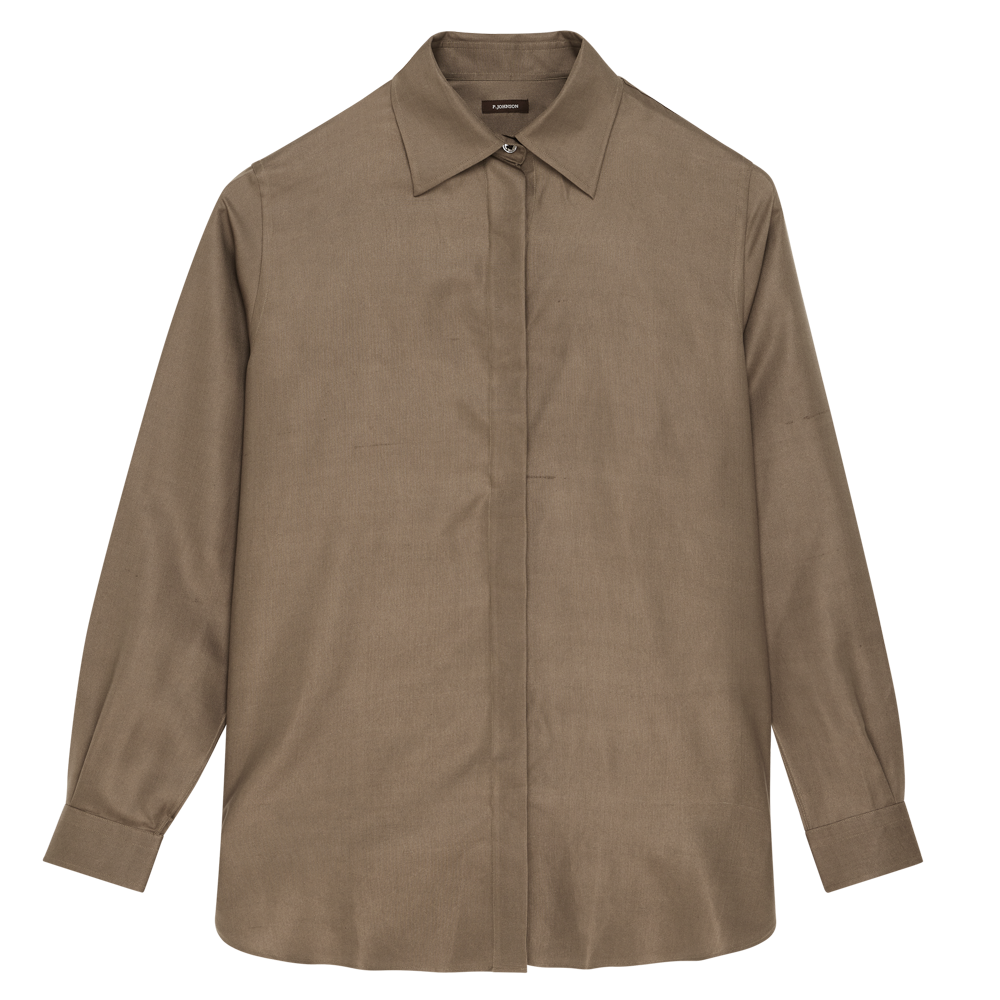 Classic Shirt - Taupe Dupioni