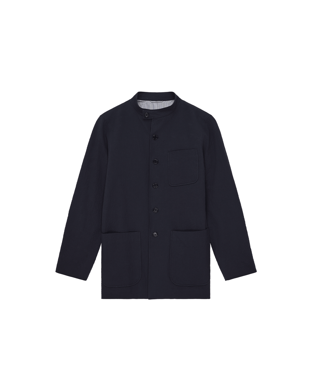 Corbu Jacket - Navy Seersucker