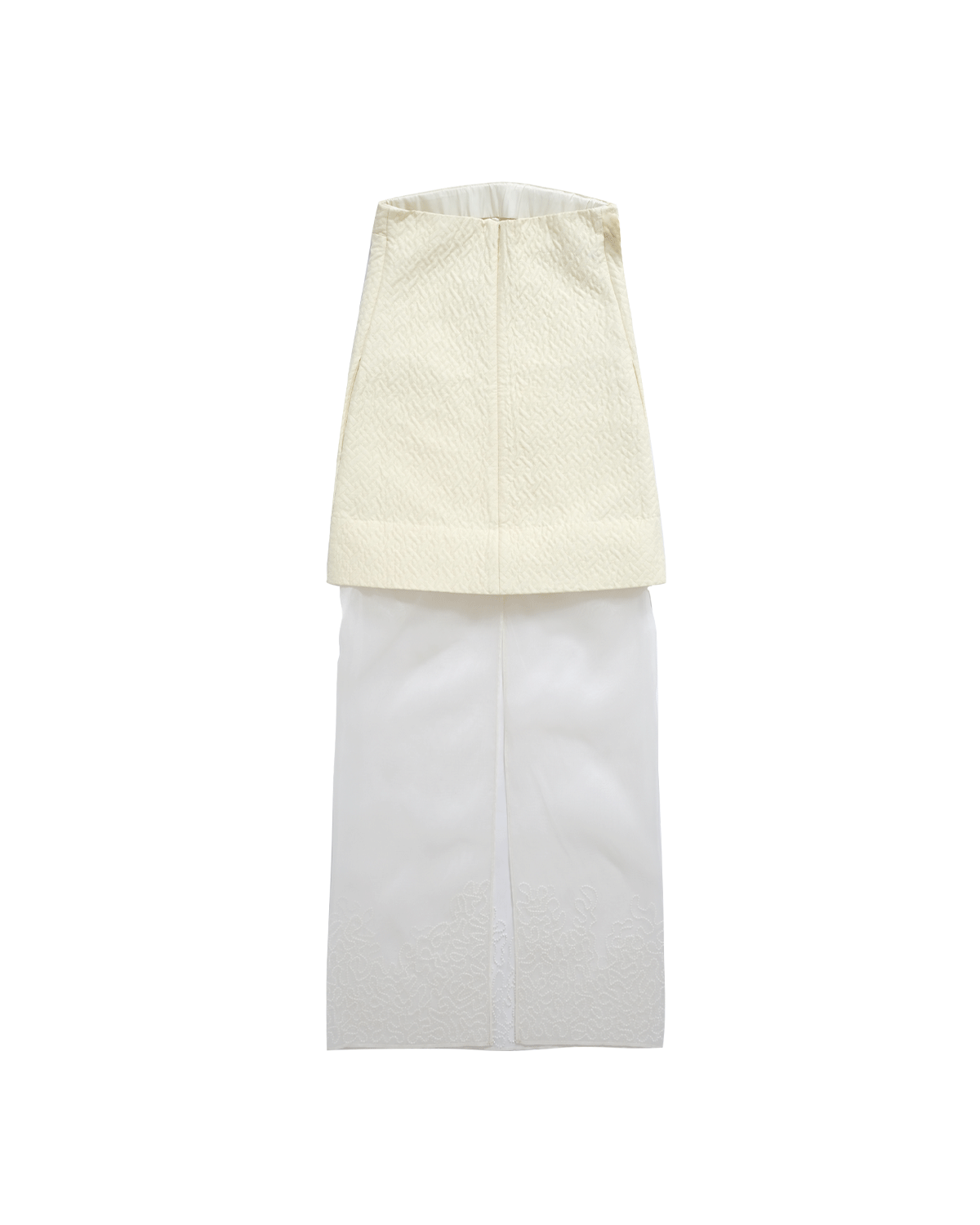 Sabine Strapless Quilted Dress - Antique White