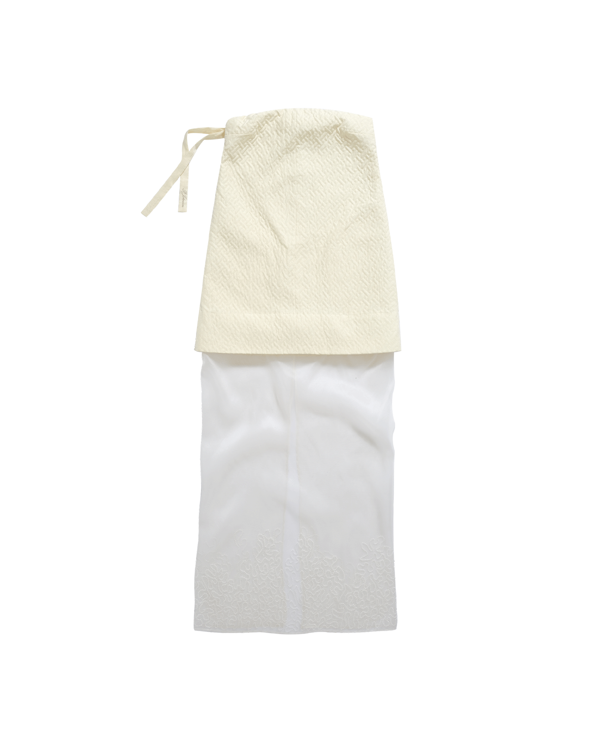 Sabine Strapless Quilted Dress - Antique White