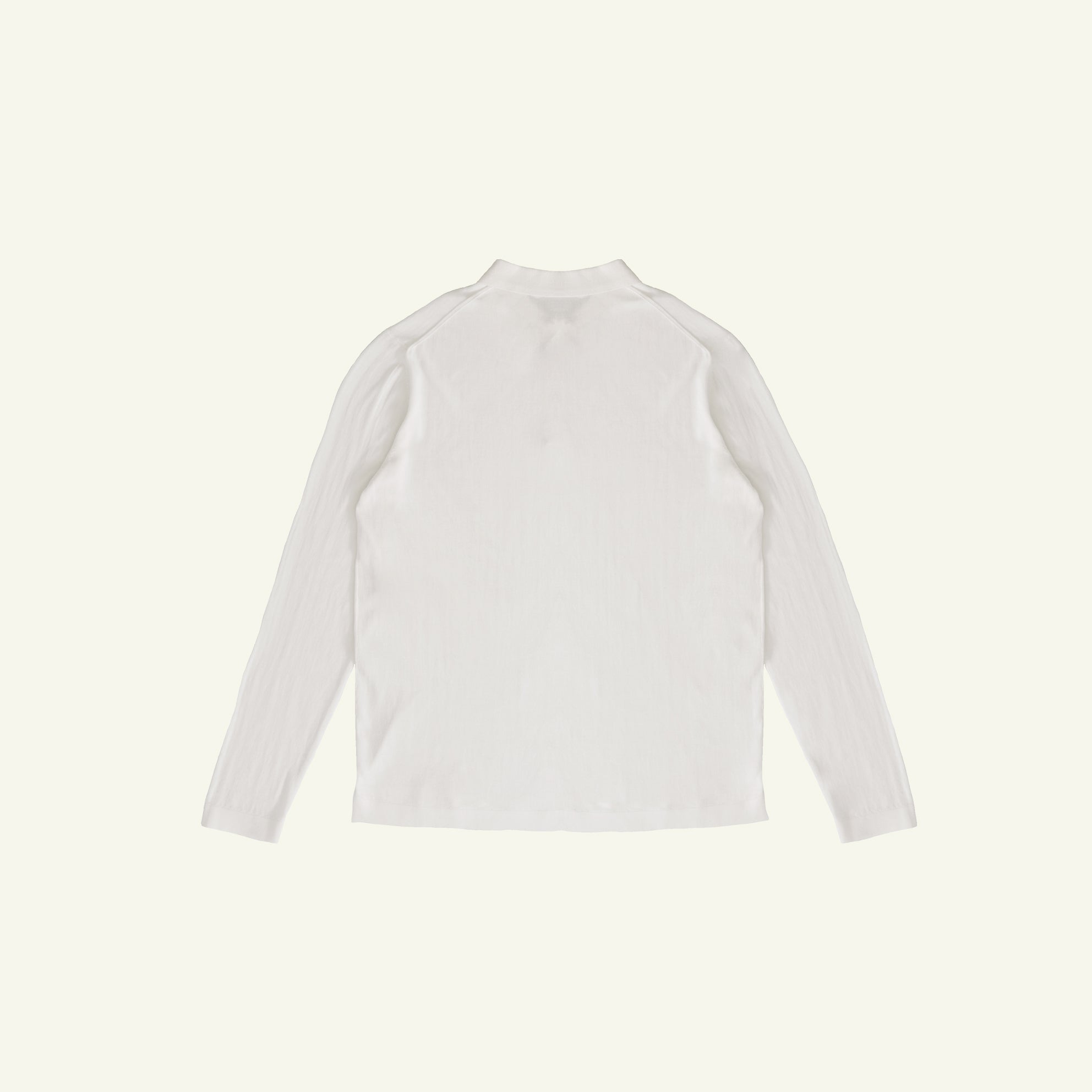 Ice Cotton Long Sleeve Polo - Off White