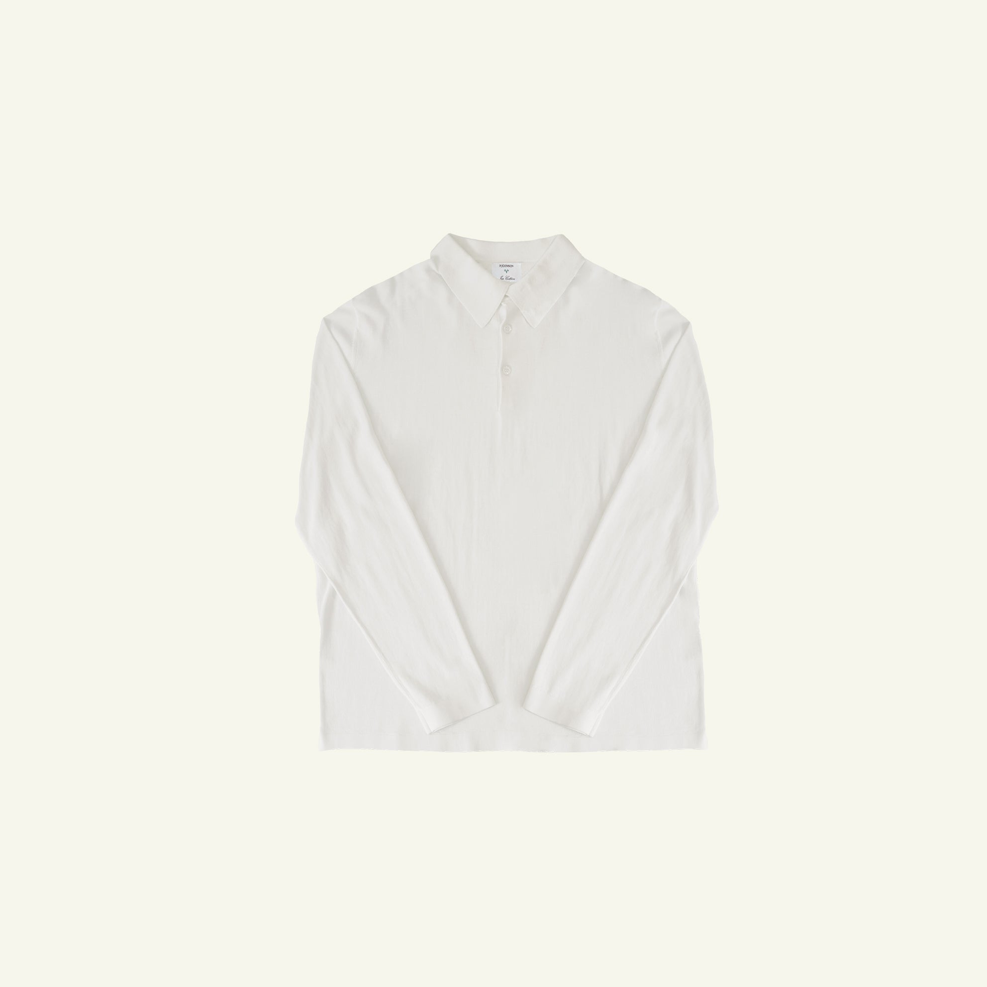 Ice Cotton Long Sleeve Polo - Off White