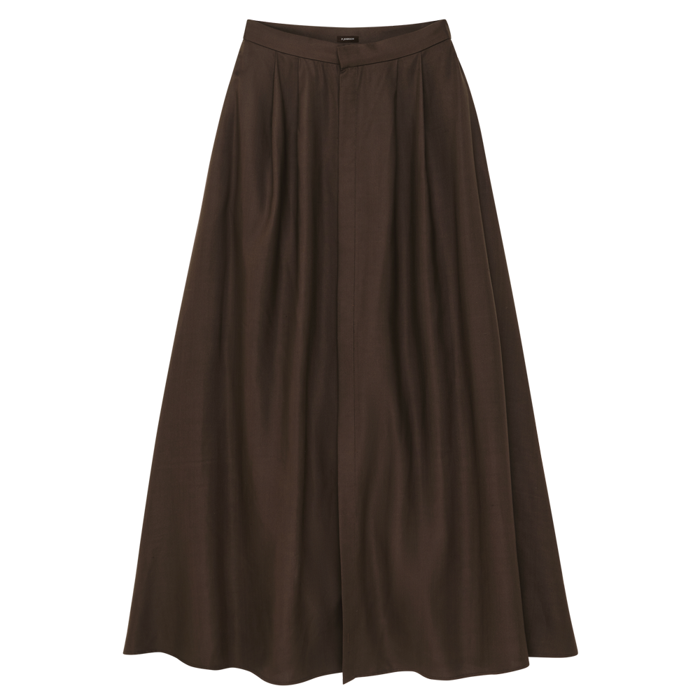 Kahlo Skirt - Chocolate Dupioni