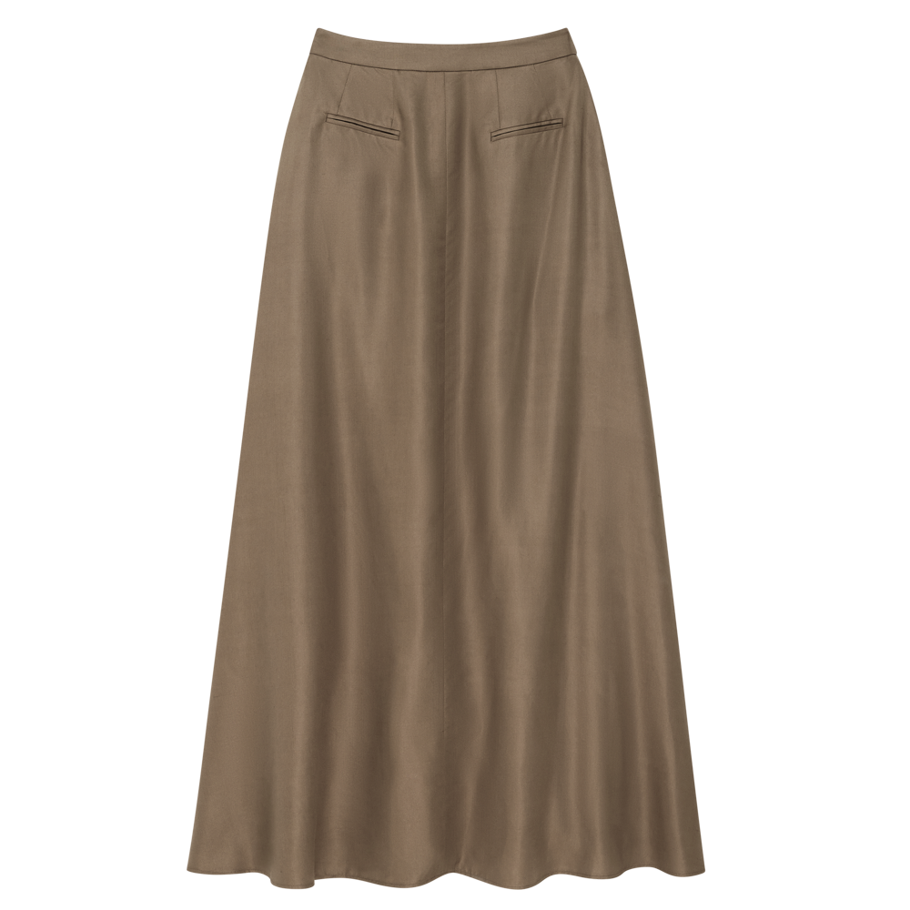 Kahlo Skirt - Taupe Dupioni