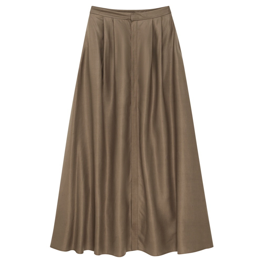 Kahlo Skirt - Taupe Dupioni