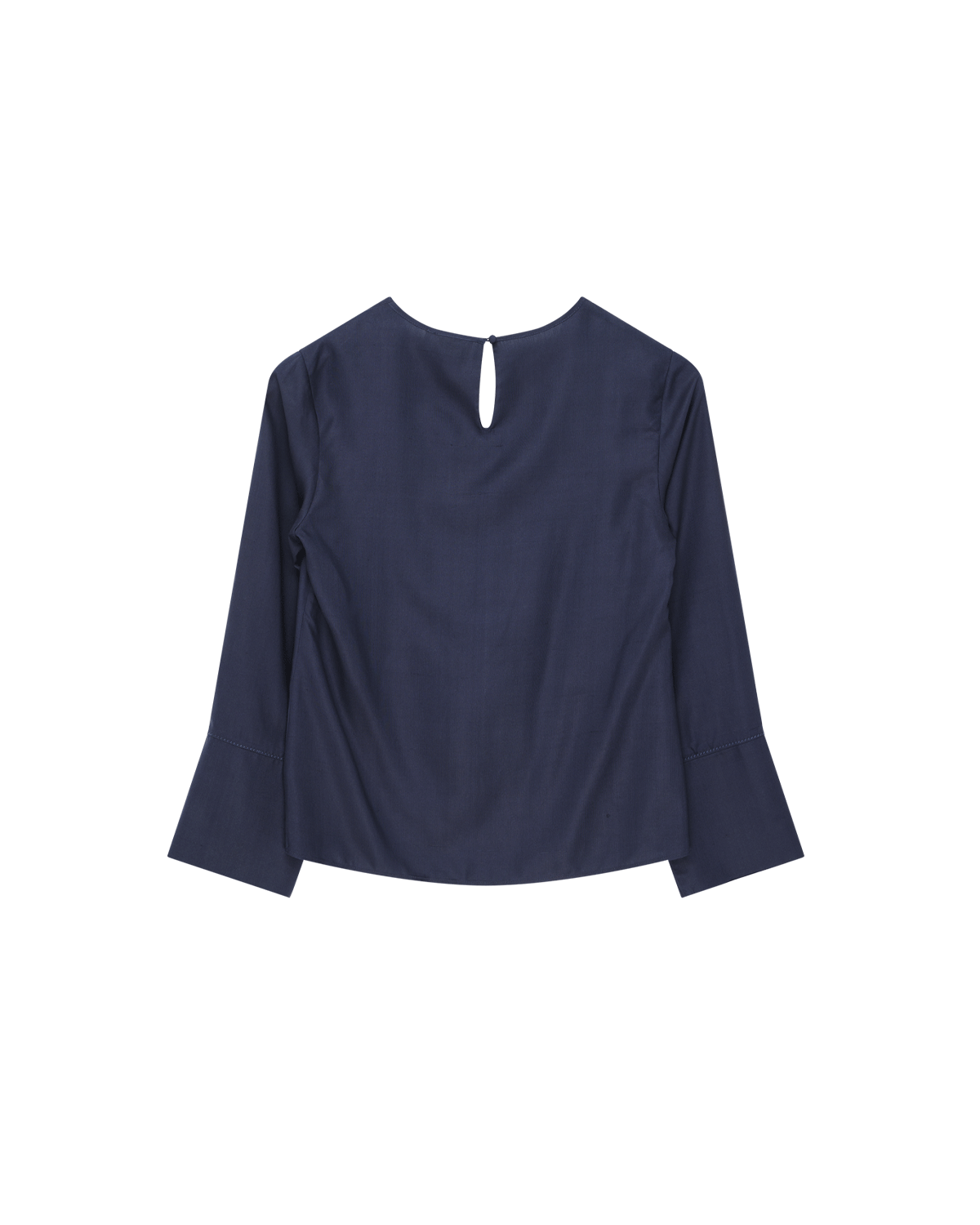 Maria Blouse - Navy Dupioni