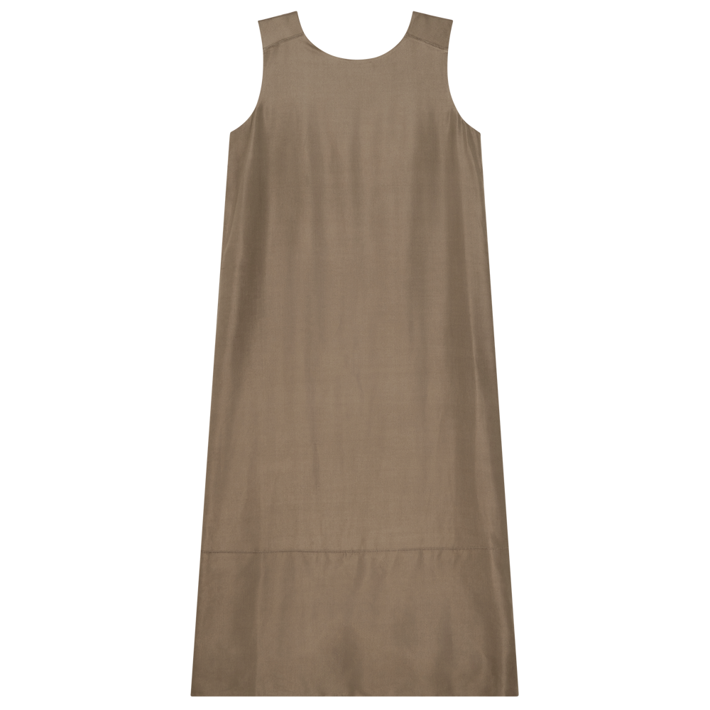 Maria Dress - Taupe Dupioni