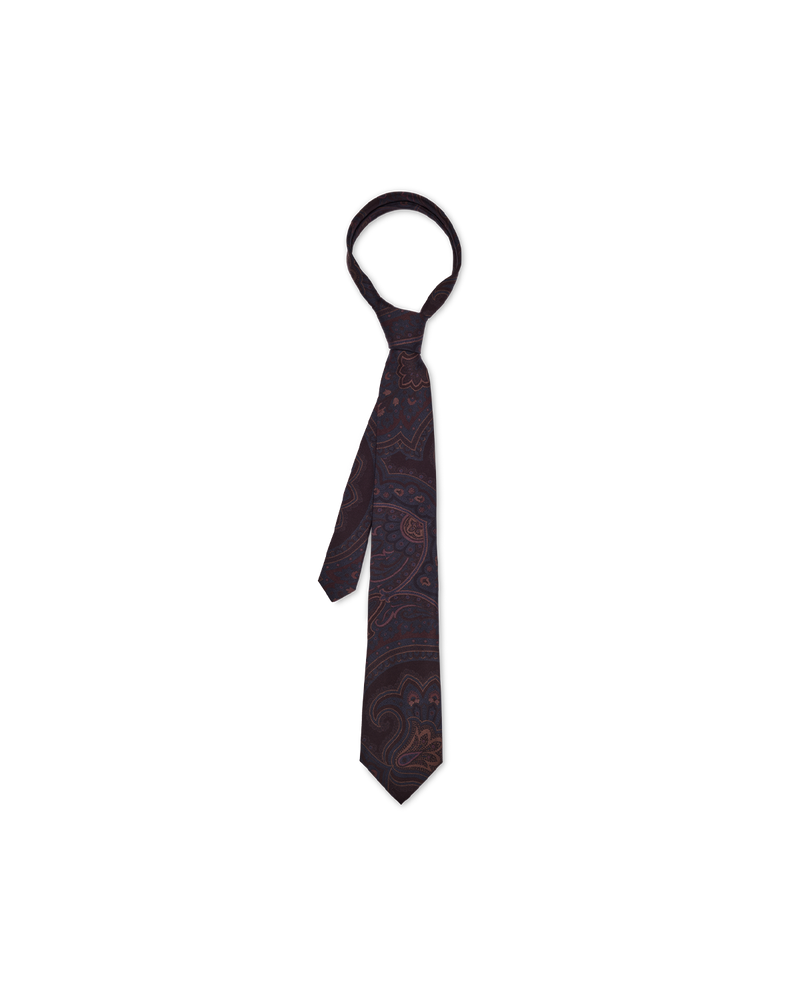 Paisley Madder Tie - Navy