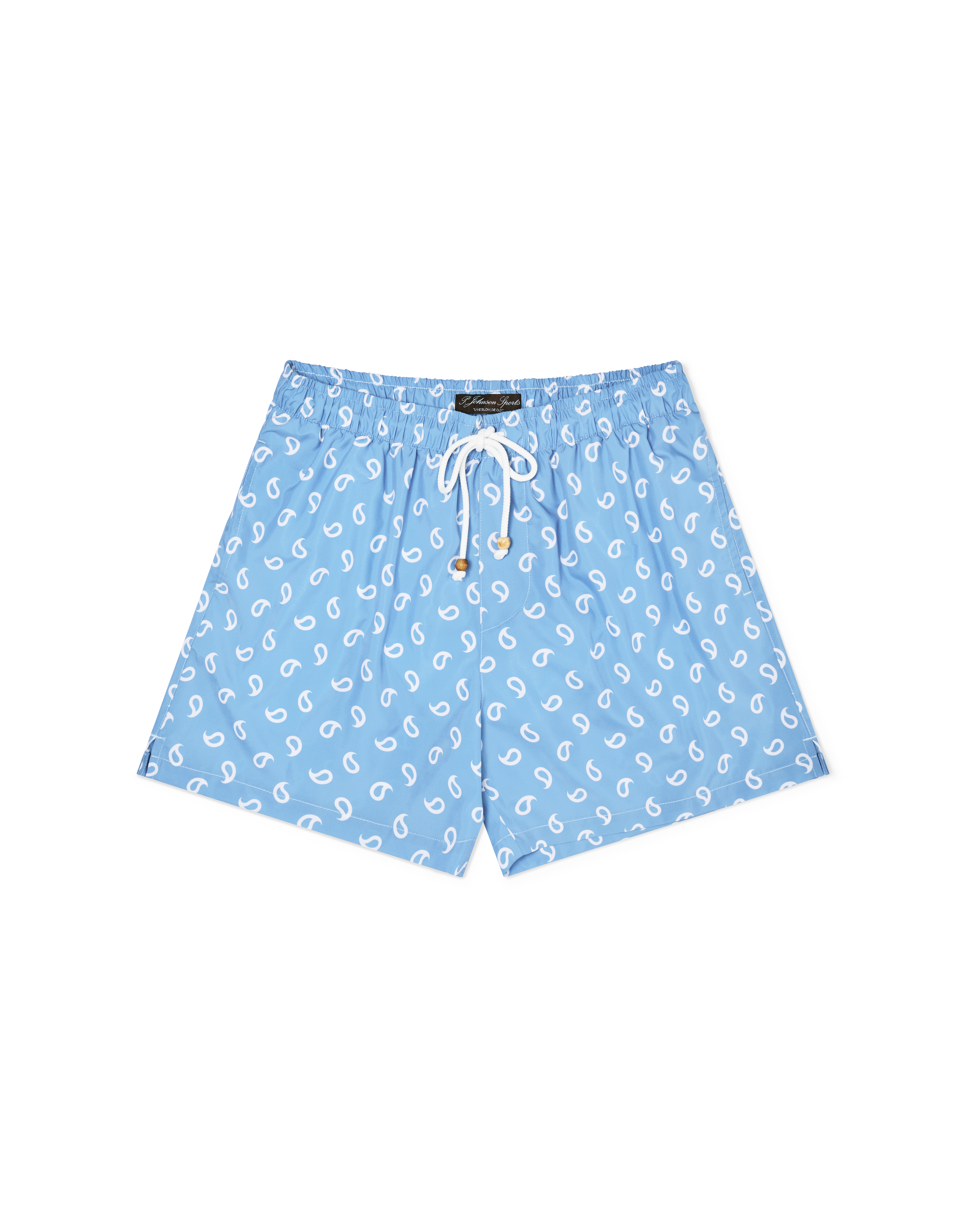 Paisley Swim Short - Cornflower