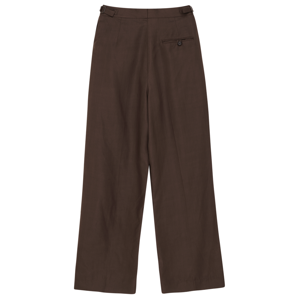 Perriand Trouser - Chocolate Dupioni
