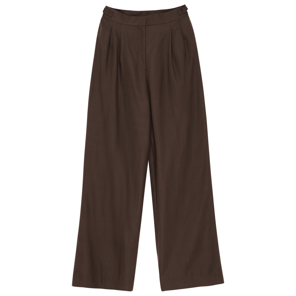 Perriand Trouser - Chocolate Dupioni