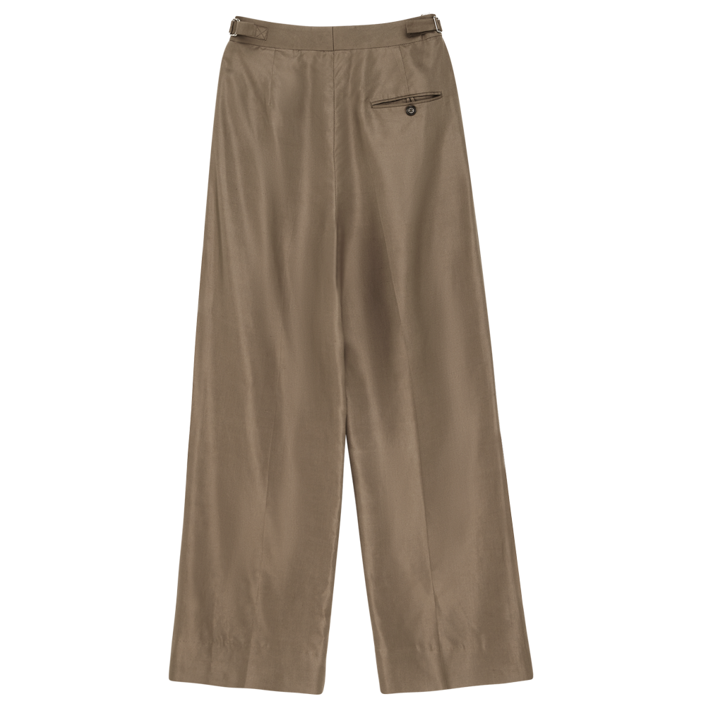 Perriand Trouser - Taupe Dupioni