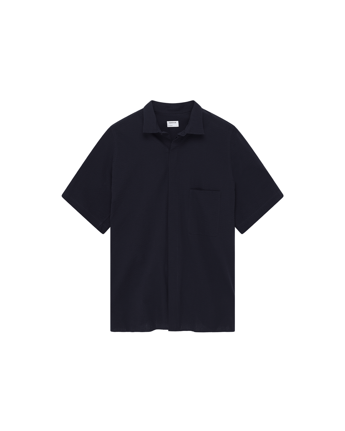 Resort Shirt I - Navy Wide Seersucker