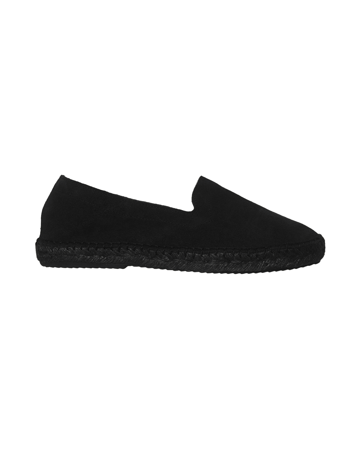 Suede Tonal Espadrille - Black