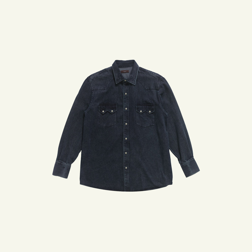 Western Shirt - Black Denim