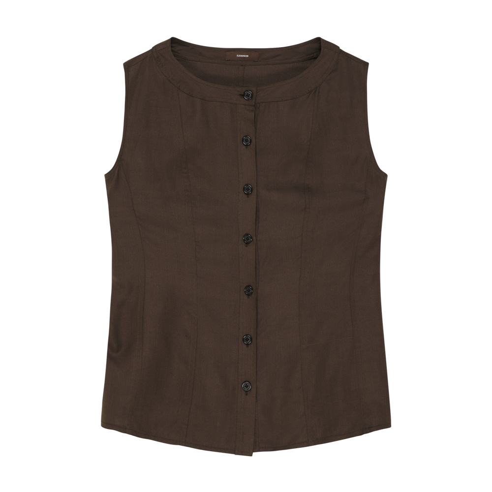 Bodice Top - Chocolate Dupioni