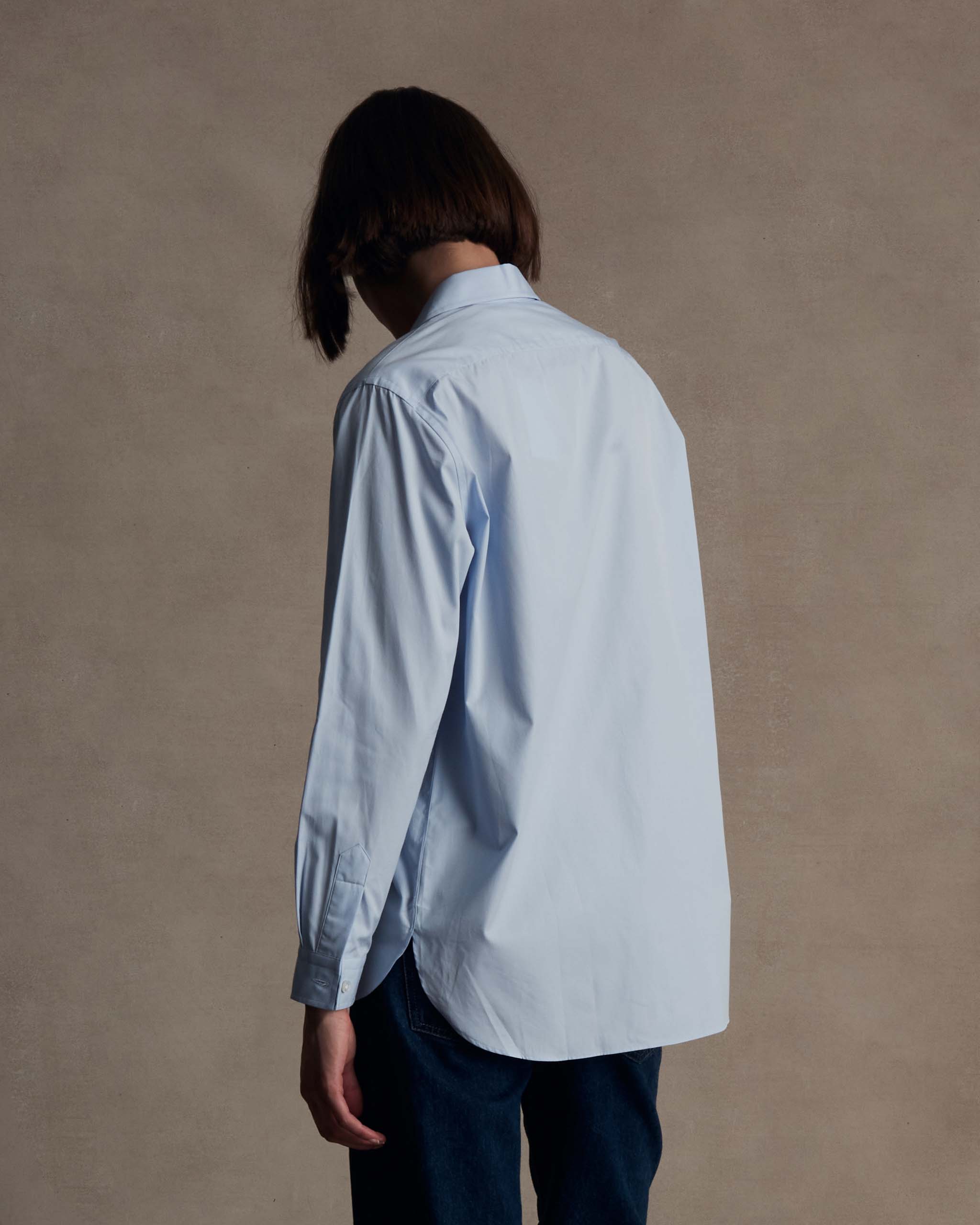 Classic Shirt - Mid Blue Poplin