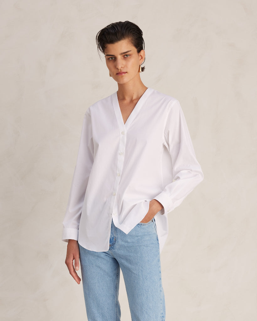 White Poplin Lucia Shirt