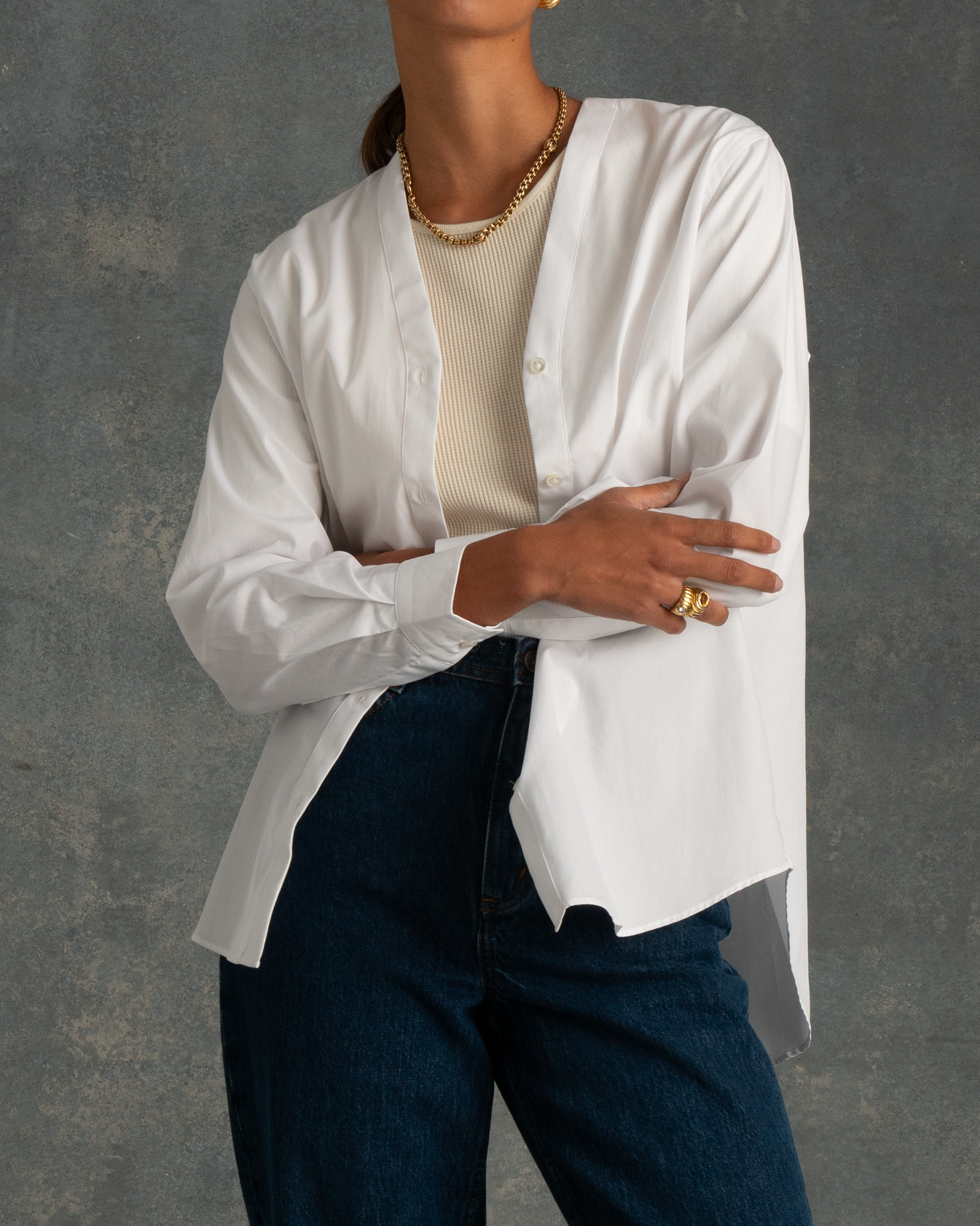 Lucia Shirt - White Poplin