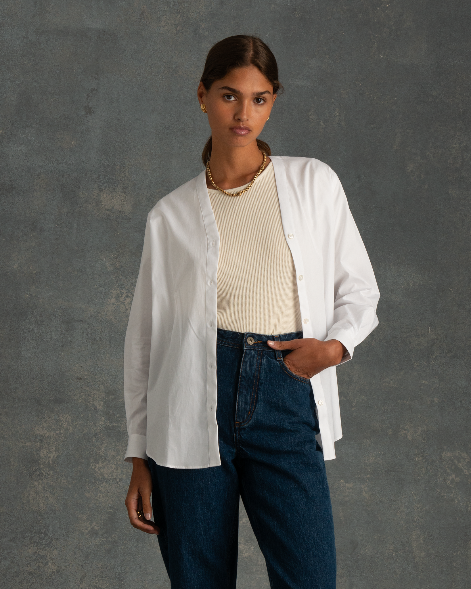Lucia Shirt - White Poplin