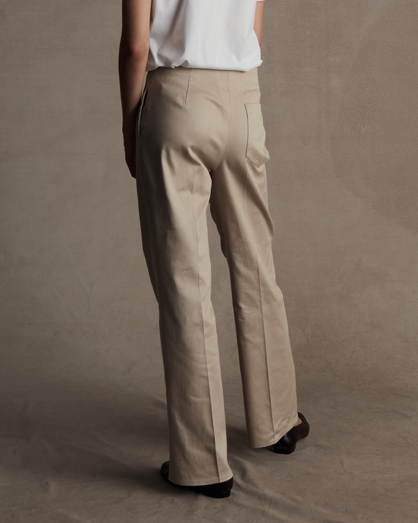 Taupe Cotton Twill Augusta Trousers