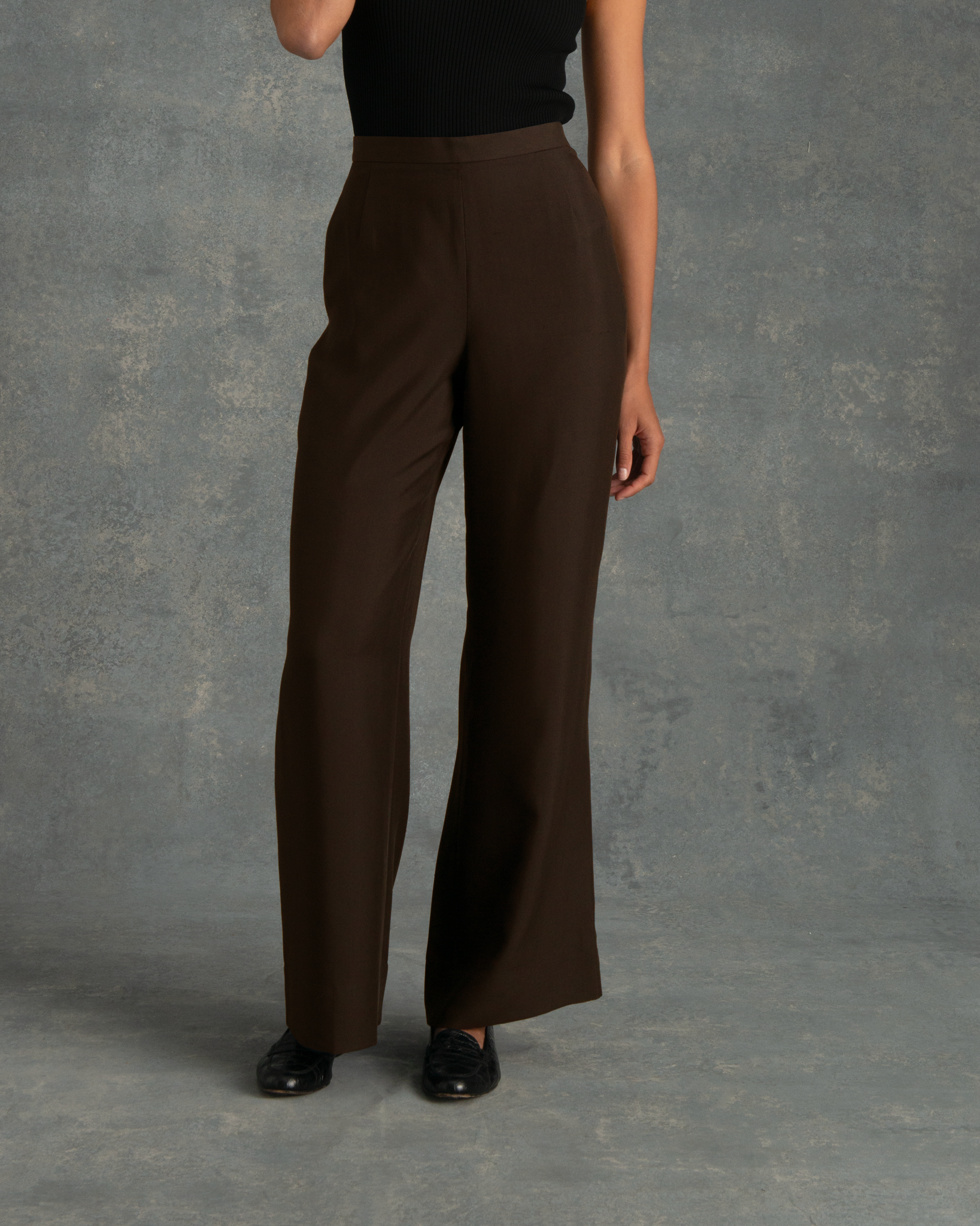Chocolate Silk Sofia Trouser