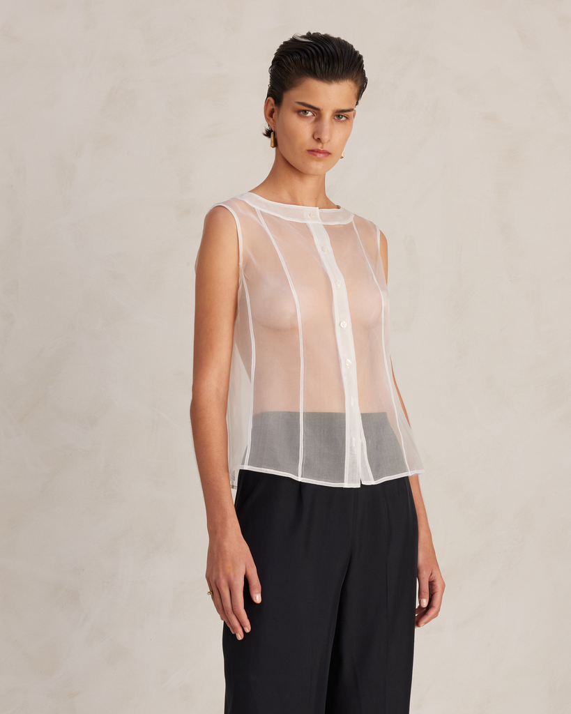 Silk online organza top