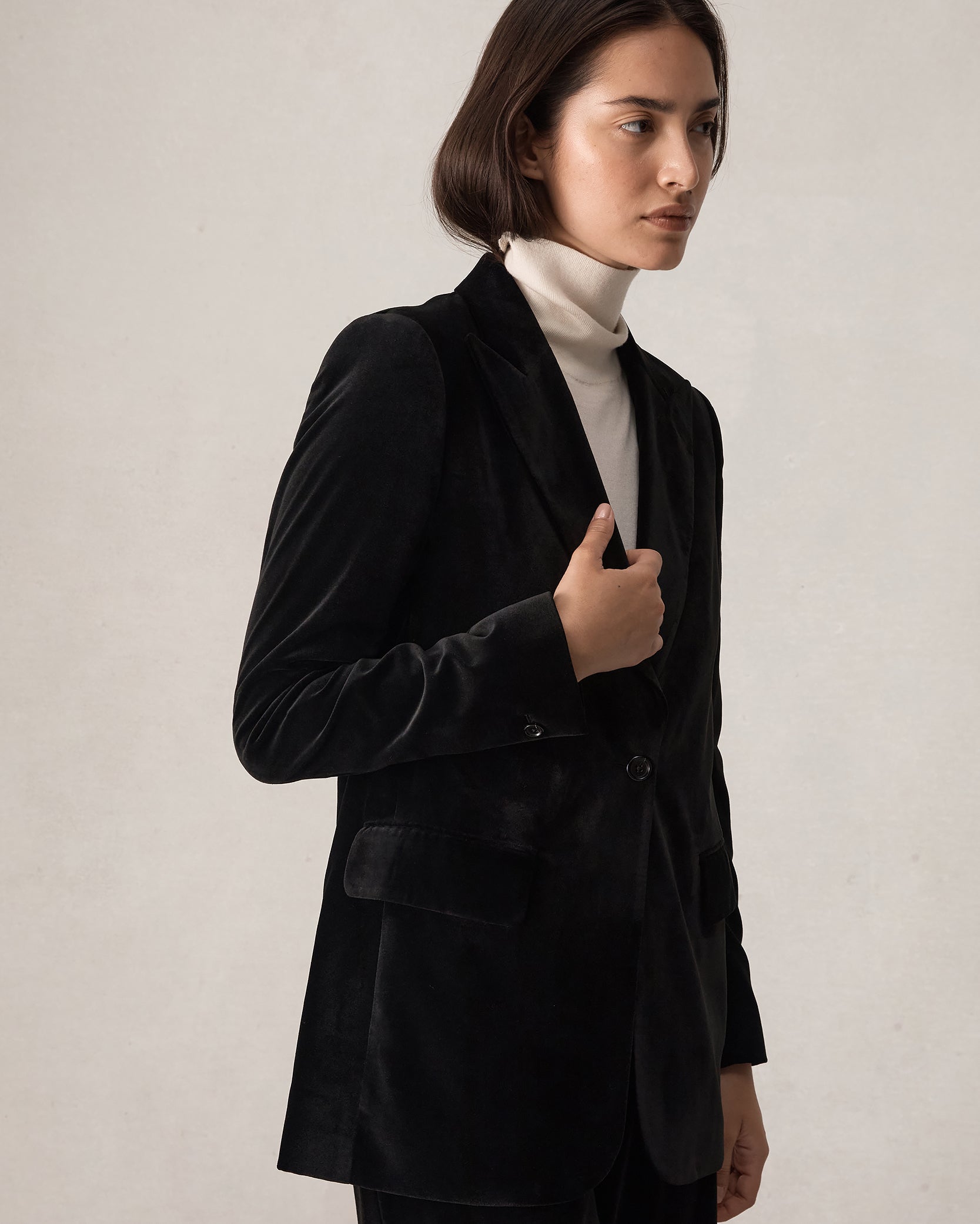 Georgia Blazer - Black Velvet