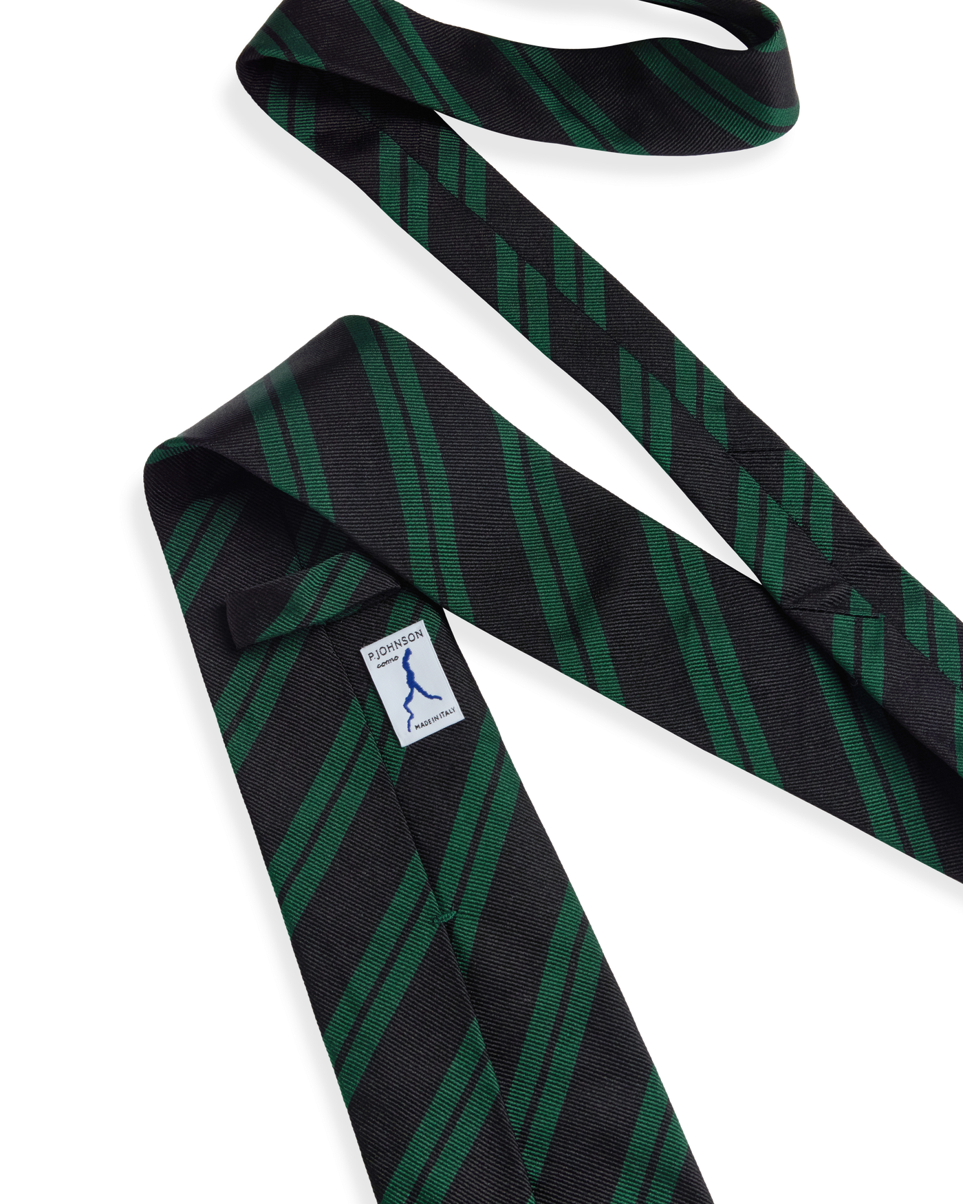 Green & Black Regimental Stripe Tie