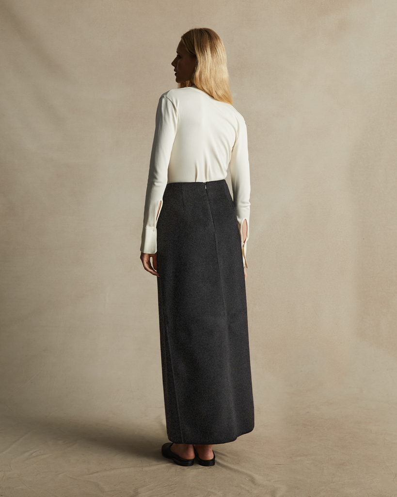 Grey Wool Martina Skirt