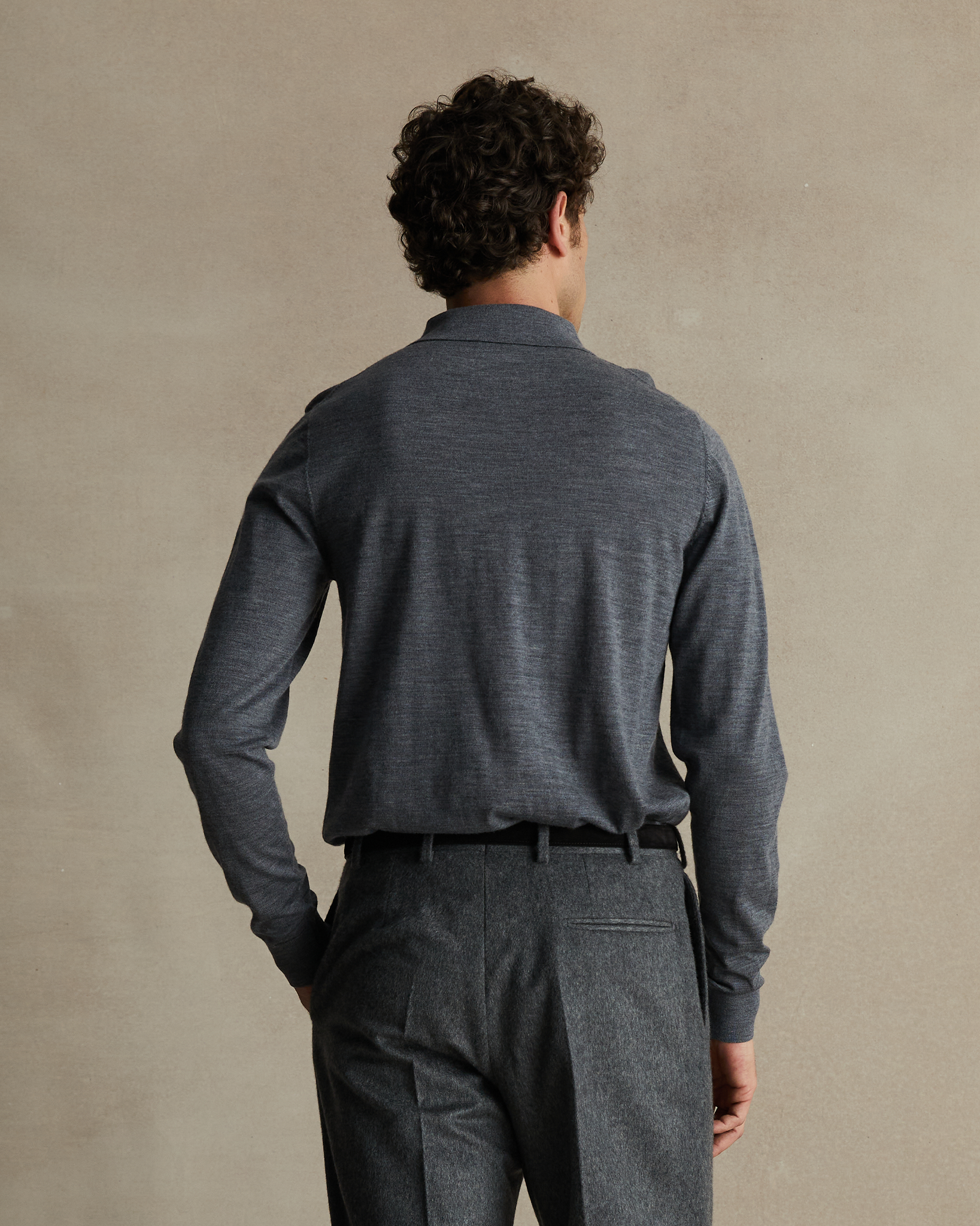Merino Polo - Grey