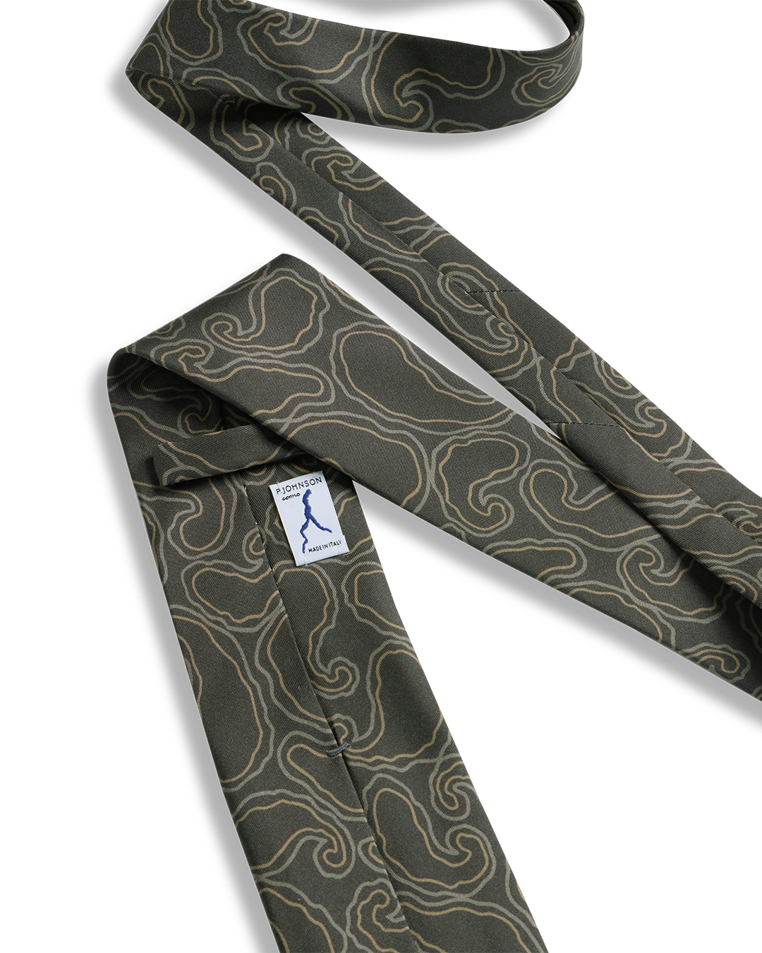 Hand Drawn Paisley Tie - Grey